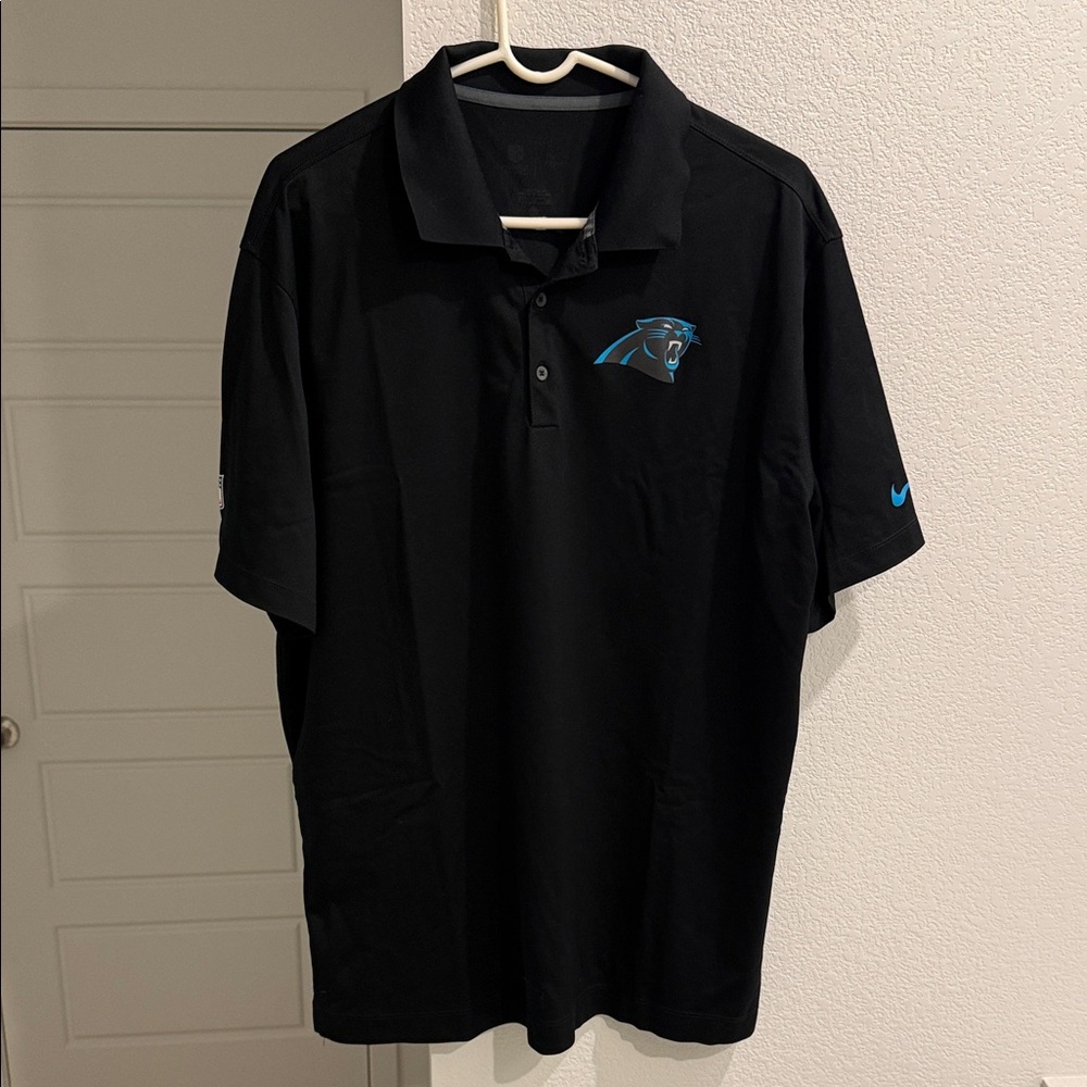 NFL Nike Men's Black Polo CAROLINA PANTHERS  xl DRI fit
